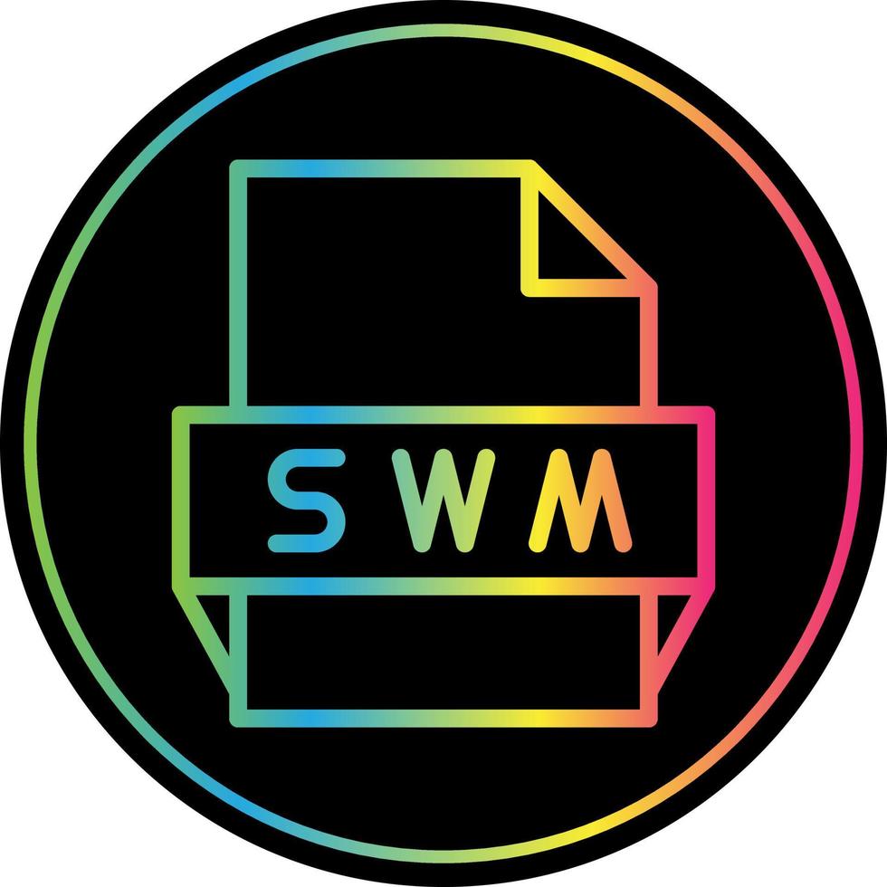 Swm File Format Icon vector