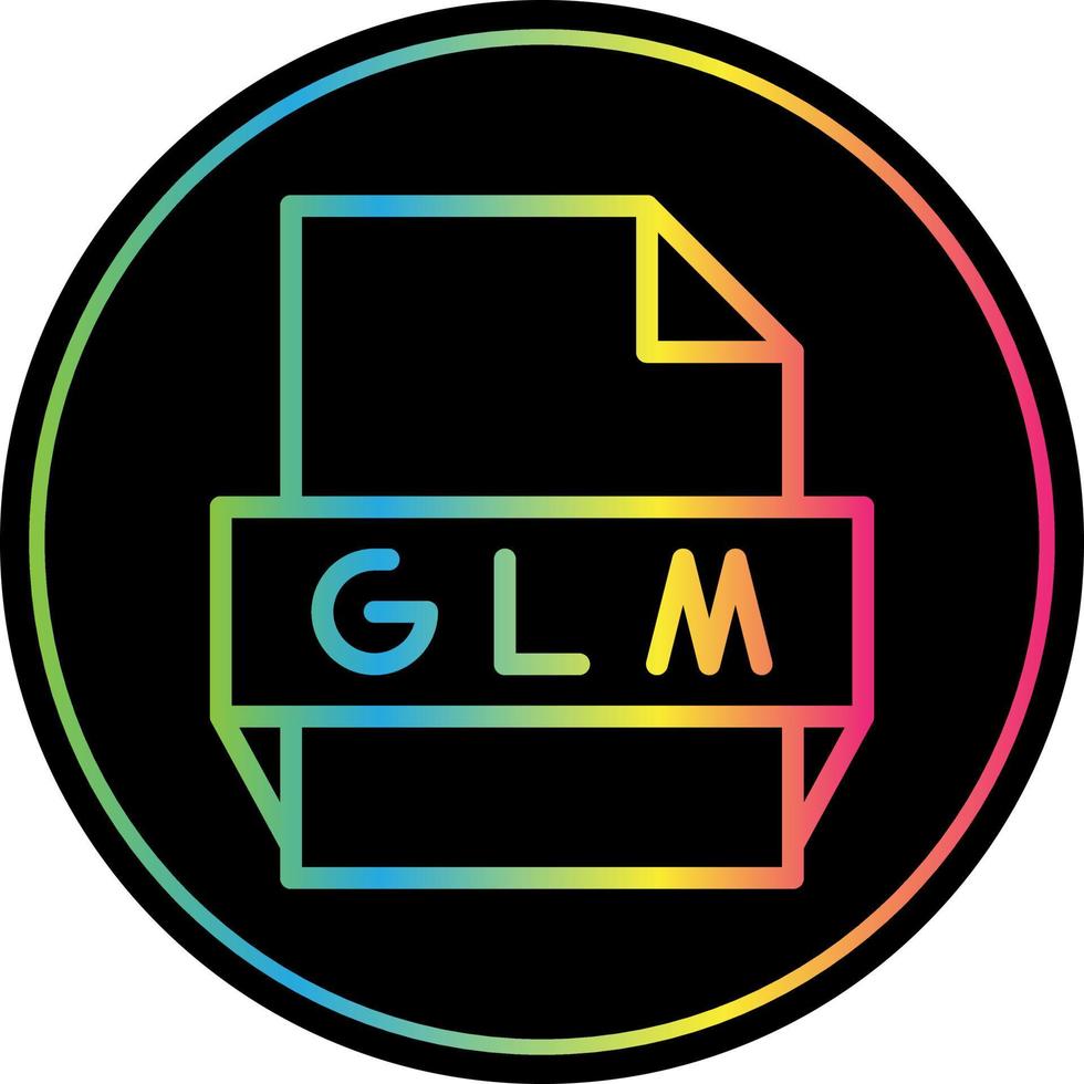 icono de formato de archivo glm vector