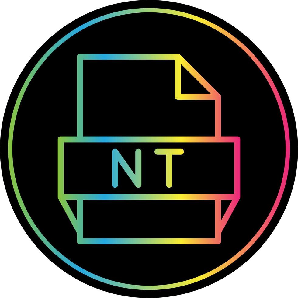 Nt File Format Icon vector