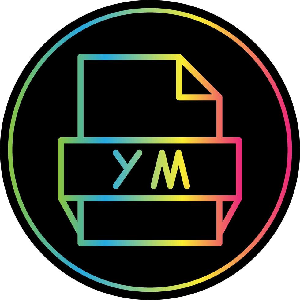 Ym File Format Icon vector