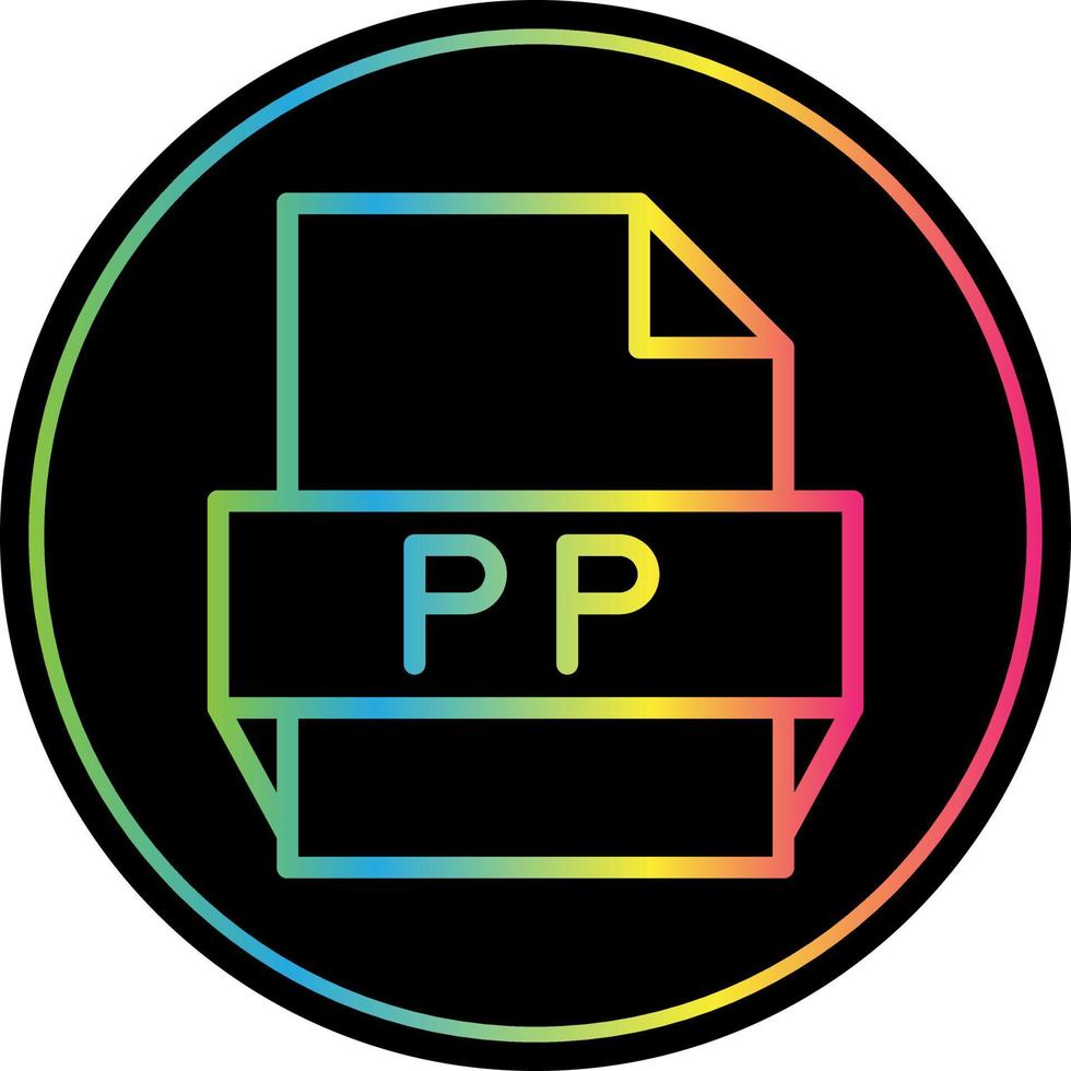 Pp File Format Icon vector