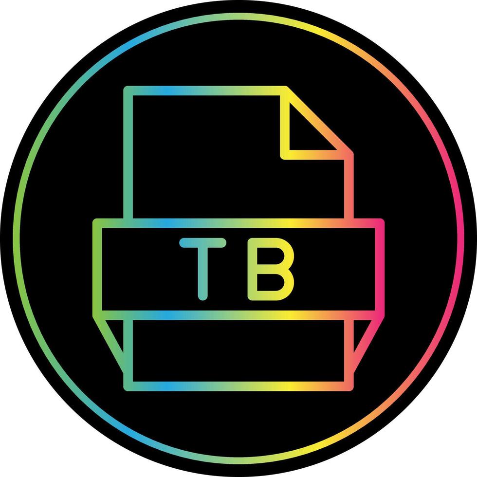 Tb File Format Icon vector