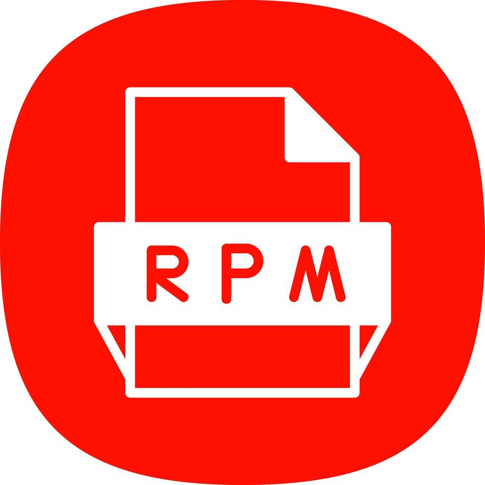 Rpm File Format Icon vector