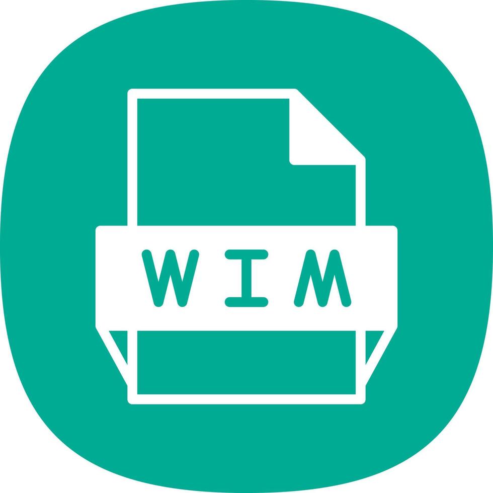 icono de formato de archivo wim vector