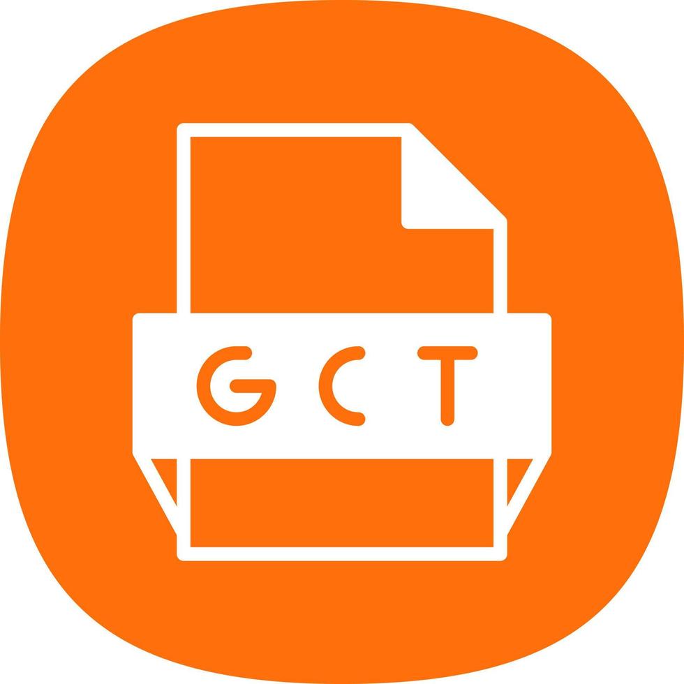 icono de formato de archivo gtc vector