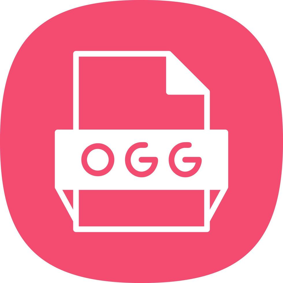 icono de formato de archivo ogg vector