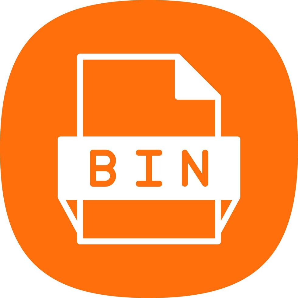 Bin File Format Icon vector