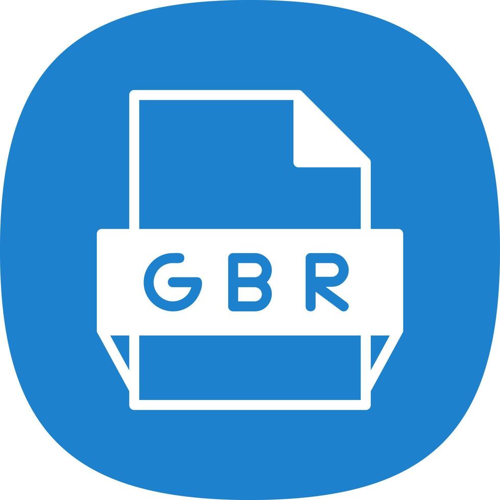 Gbr File Format Icon vector