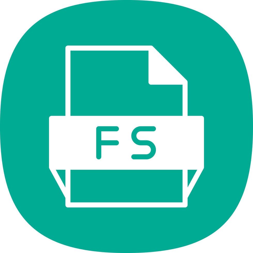 icono de formato de archivo fs vector