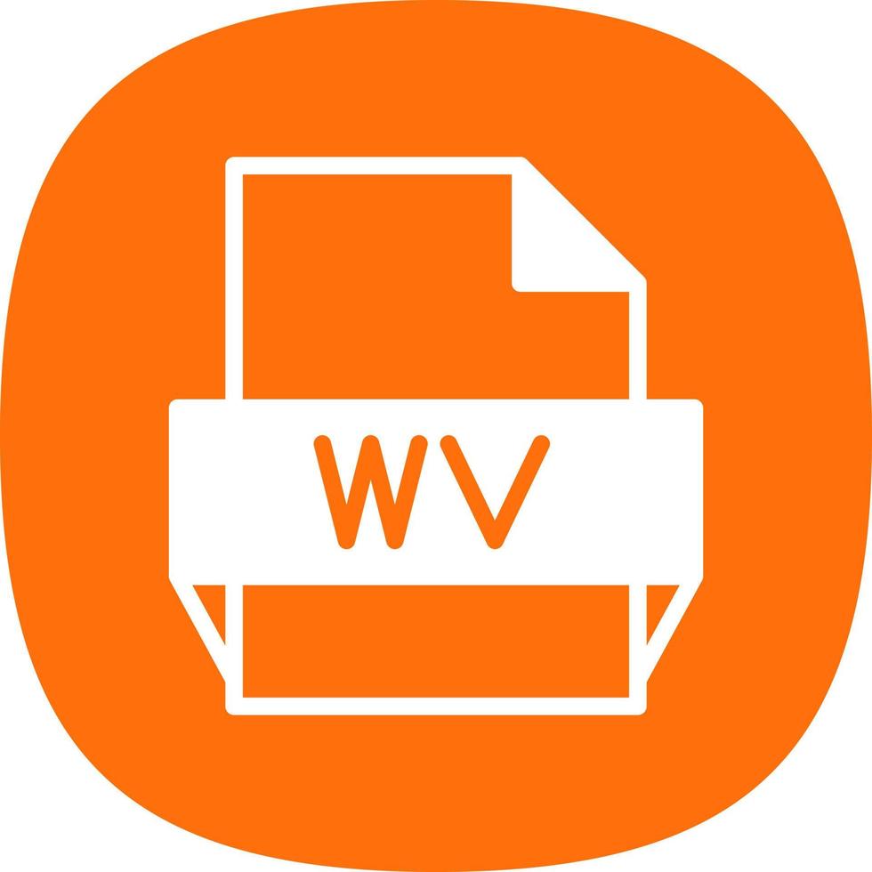 Wv File Format Icon vector