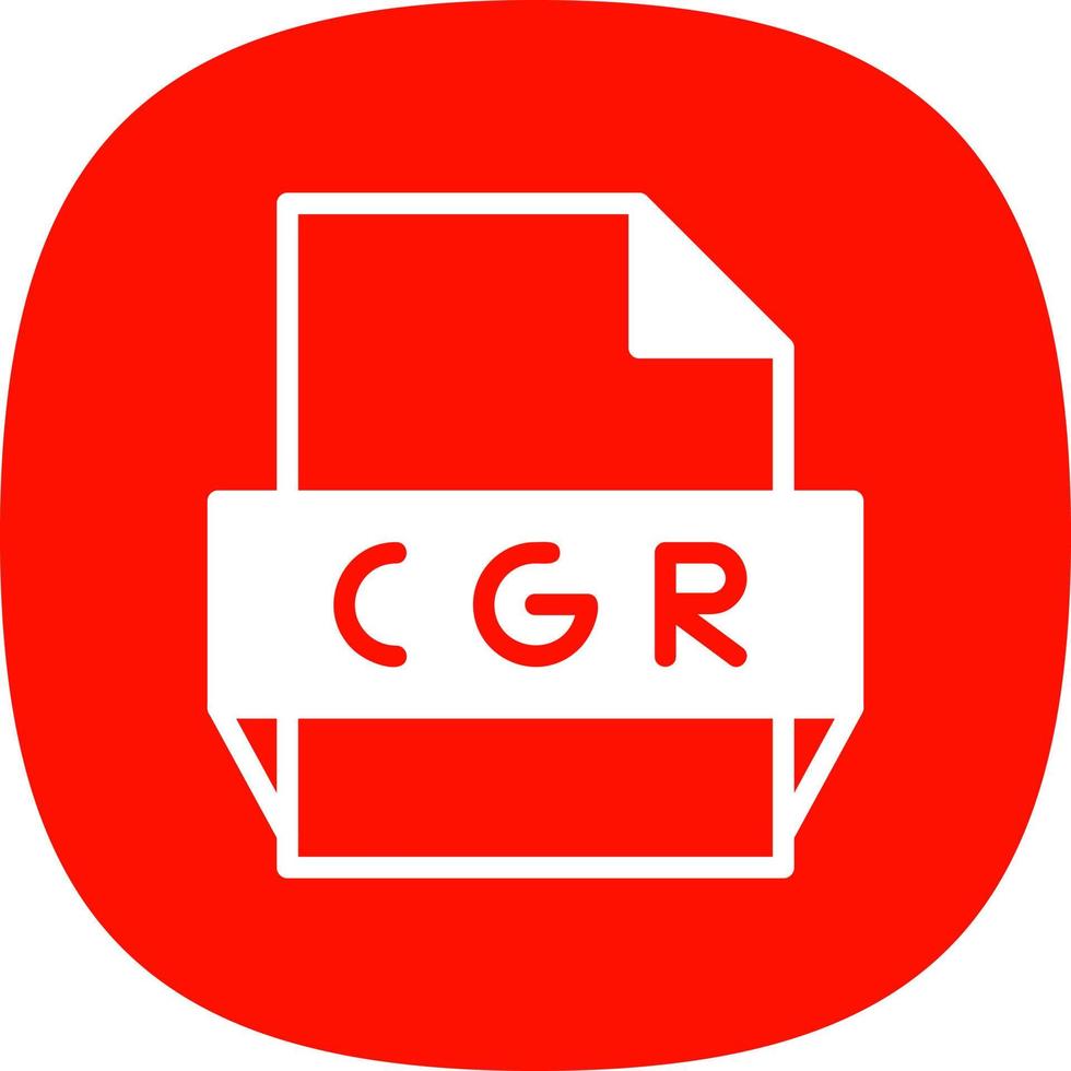 Cgr File Format Icon vector