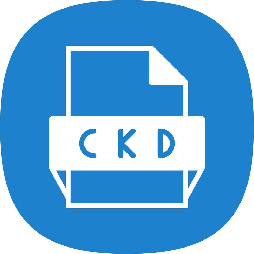 icono de formato de archivo ckd vector