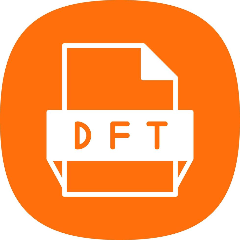 icono de formato de archivo dft vector