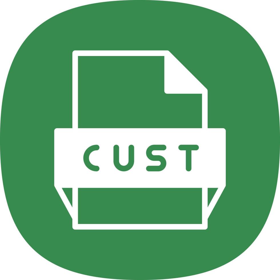 Cust File Format Icon vector