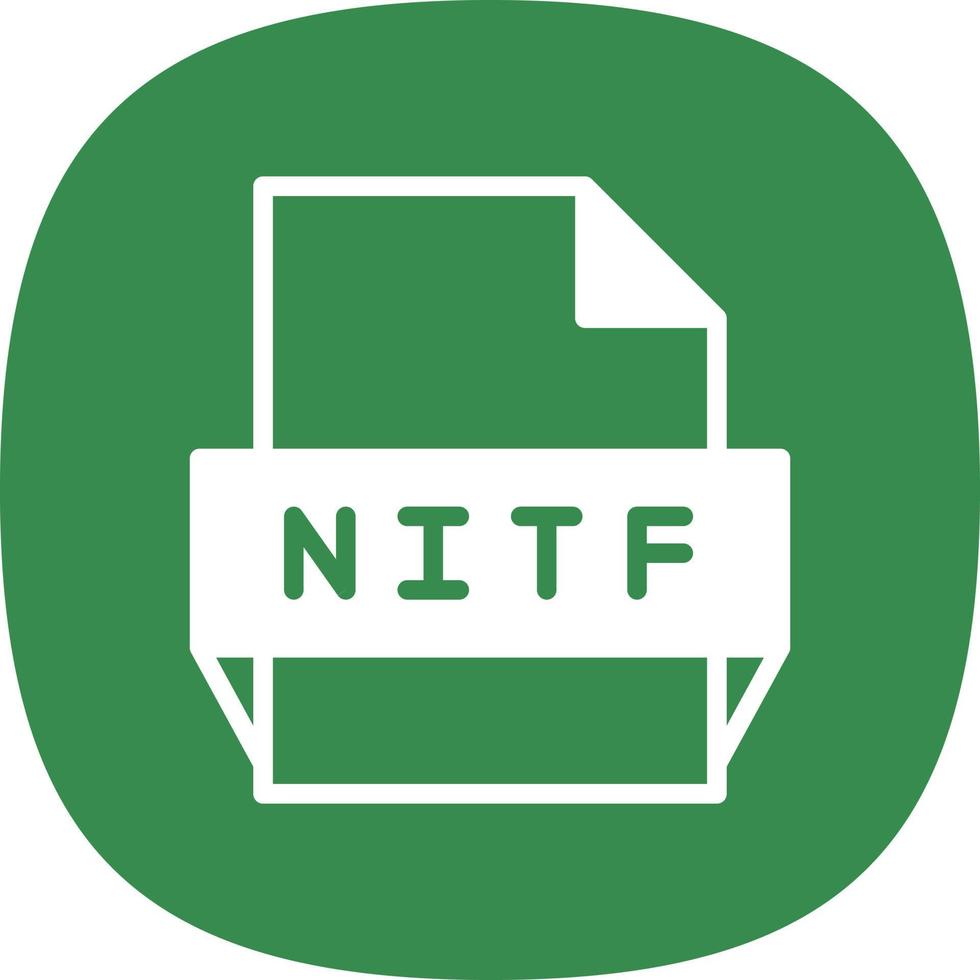 Nitf File Format Icon vector