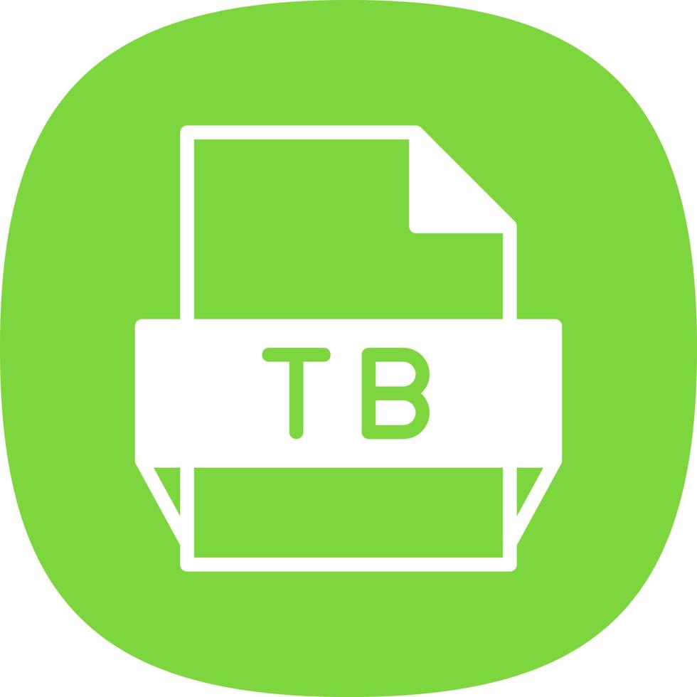 Tb File Format Icon vector