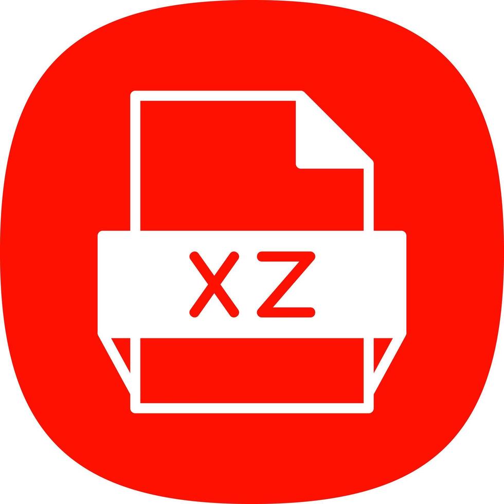 Xz File Format Icon vector