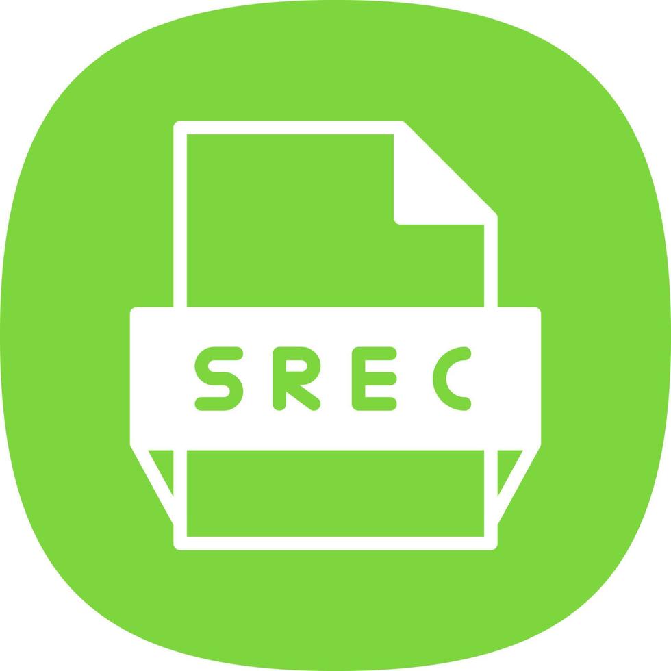 icono de formato de archivo srec vector