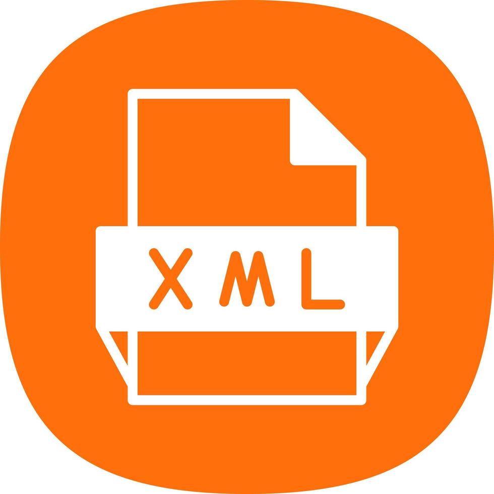 Xml File Format Icon vector