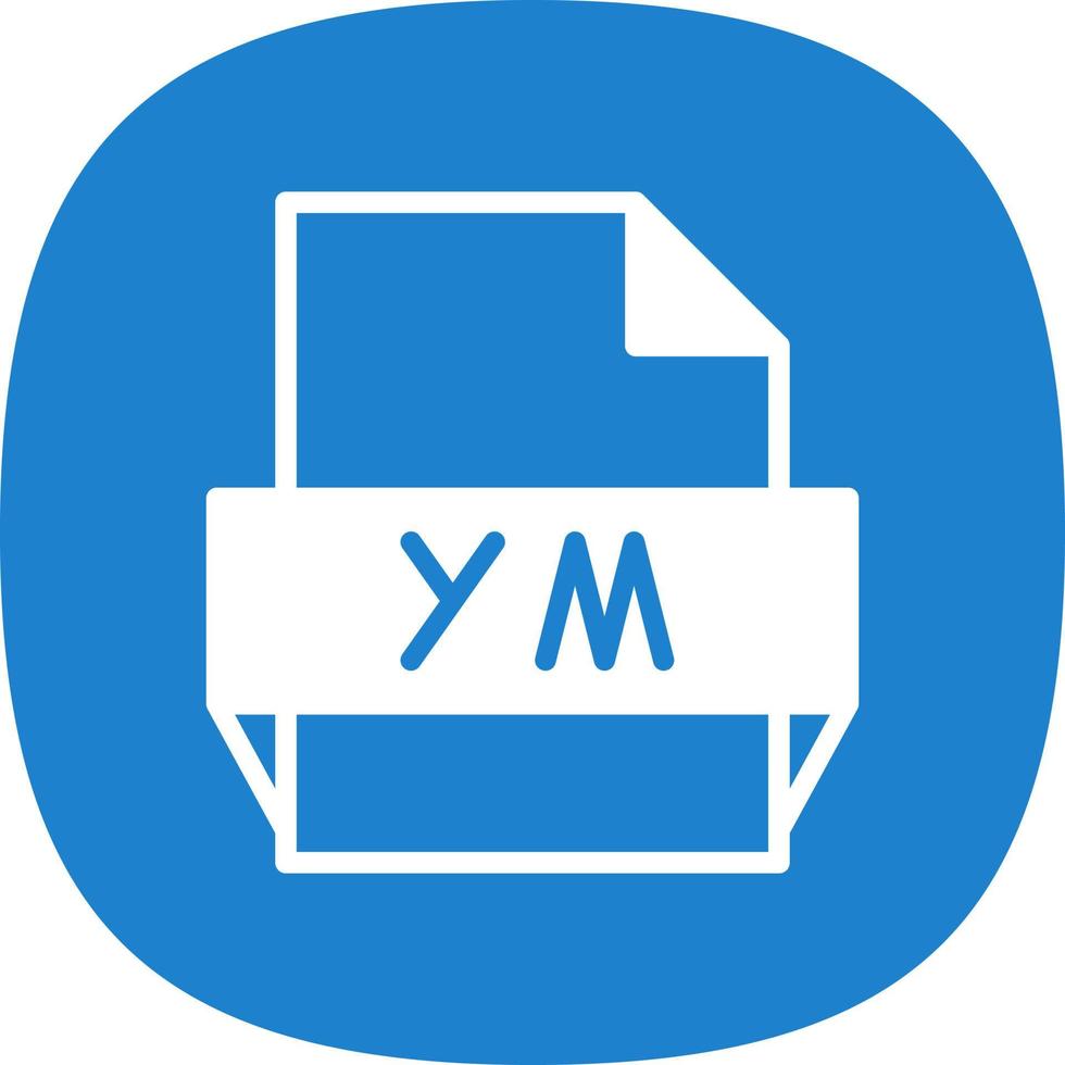 Ym File Format Icon vector