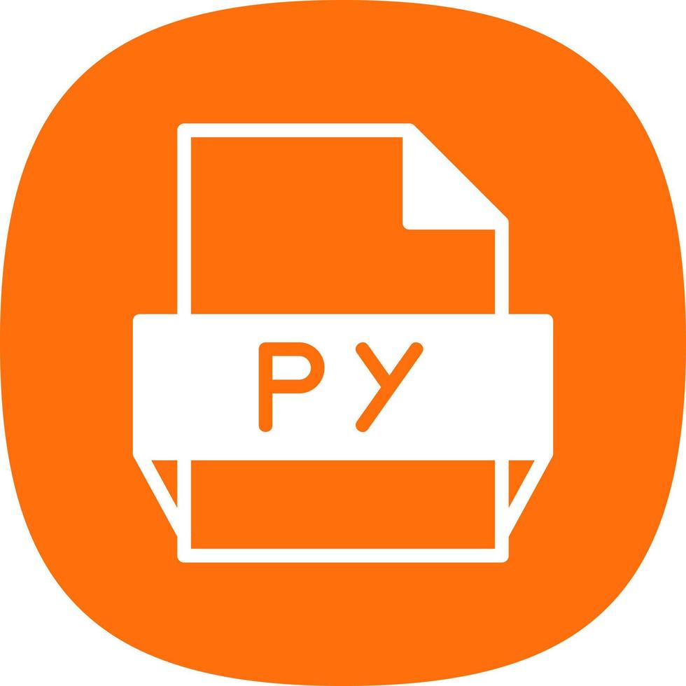 icono de formato de archivo py vector