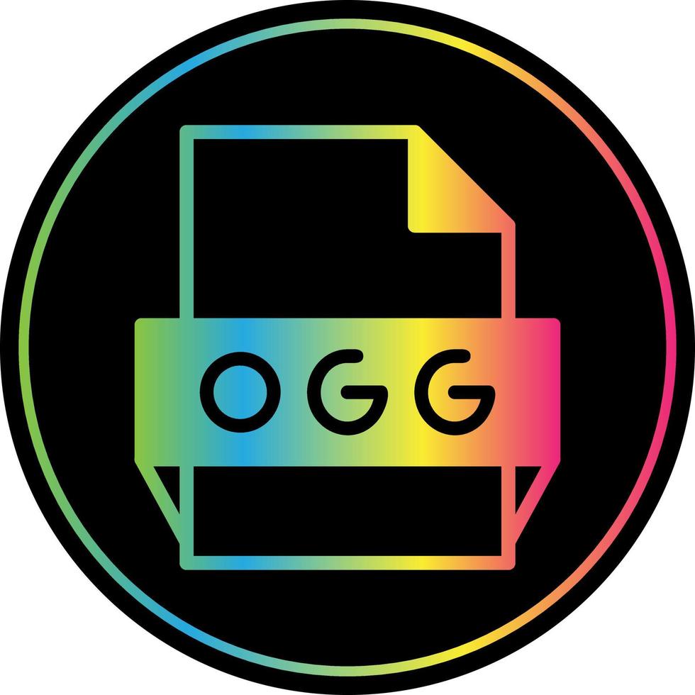 icono de formato de archivo ogg vector