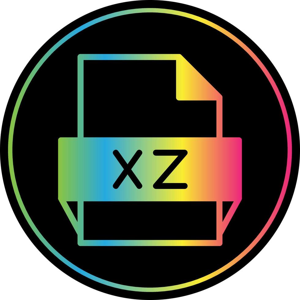 icono de formato de archivo xz vector