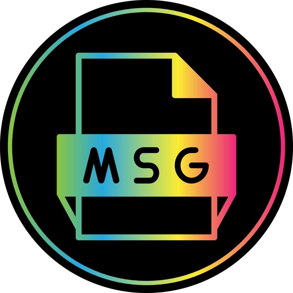 Msg File Format Icon vector