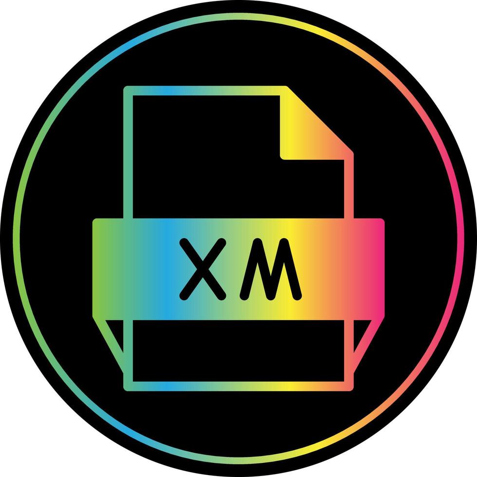 icono de formato de archivo xm vector