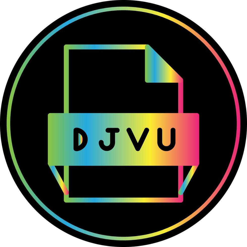 icono de formato de archivo djvu vector