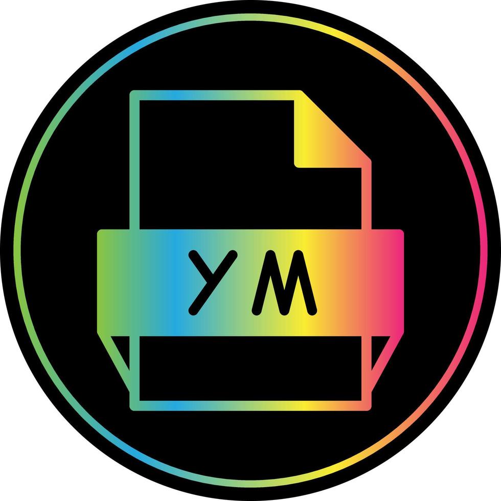 Ym File Format Icon vector