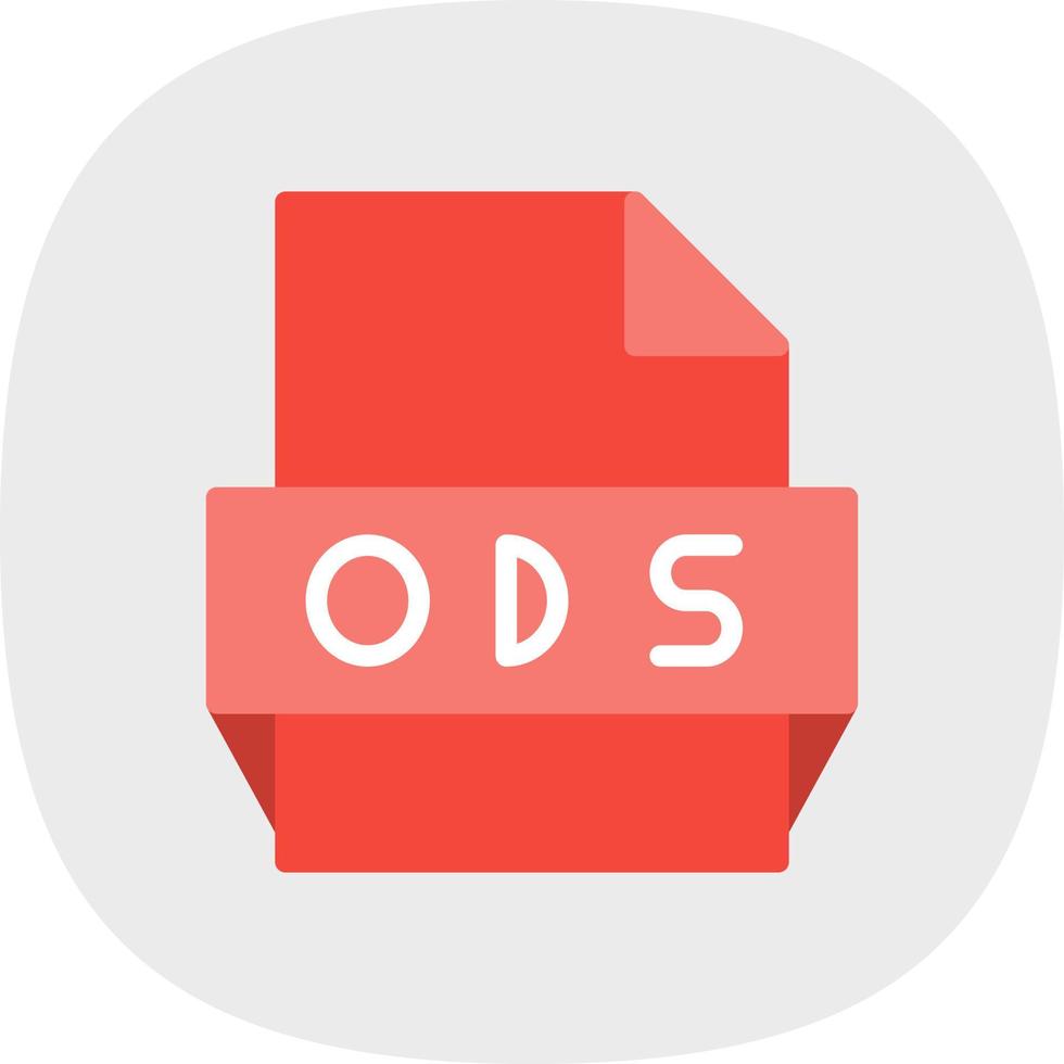 icono de formato de archivo ods vector