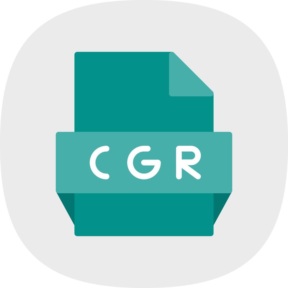 Cgr File Format Icon vector