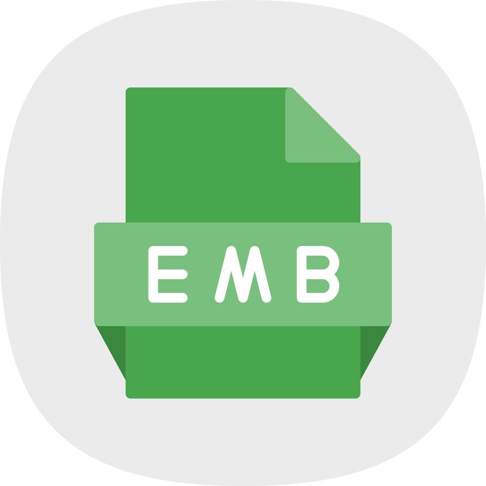 Emb File Format Icon vector