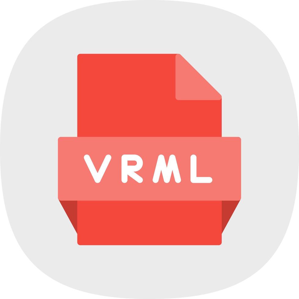 Vrml File Format Icon vector