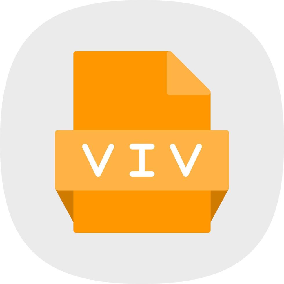 icono de formato de archivo viv vector