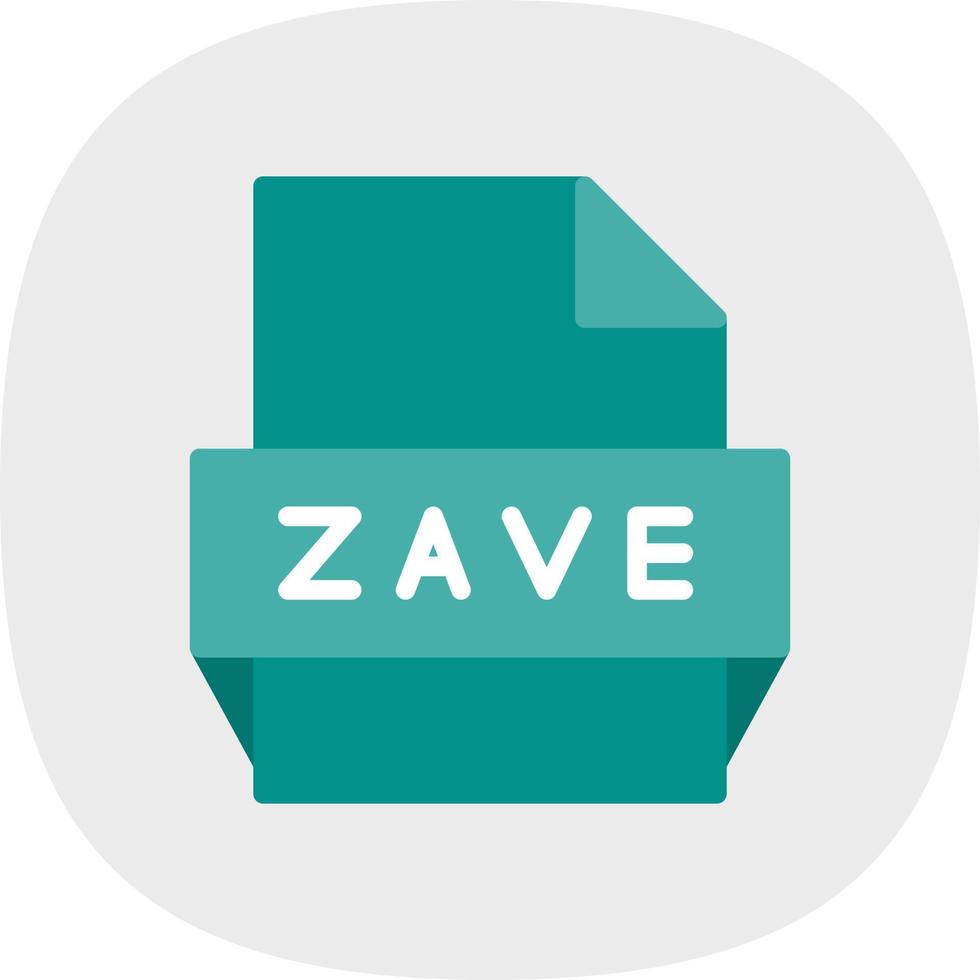 icono de formato de archivo zave vector