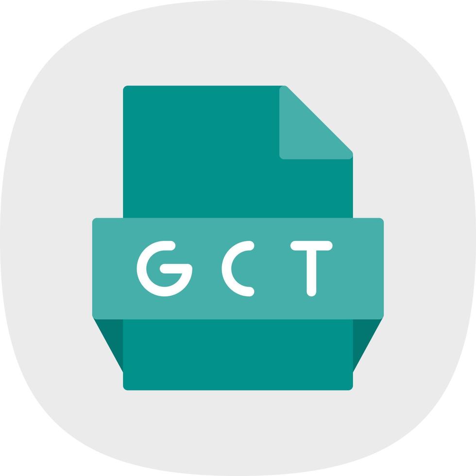 icono de formato de archivo gtc vector