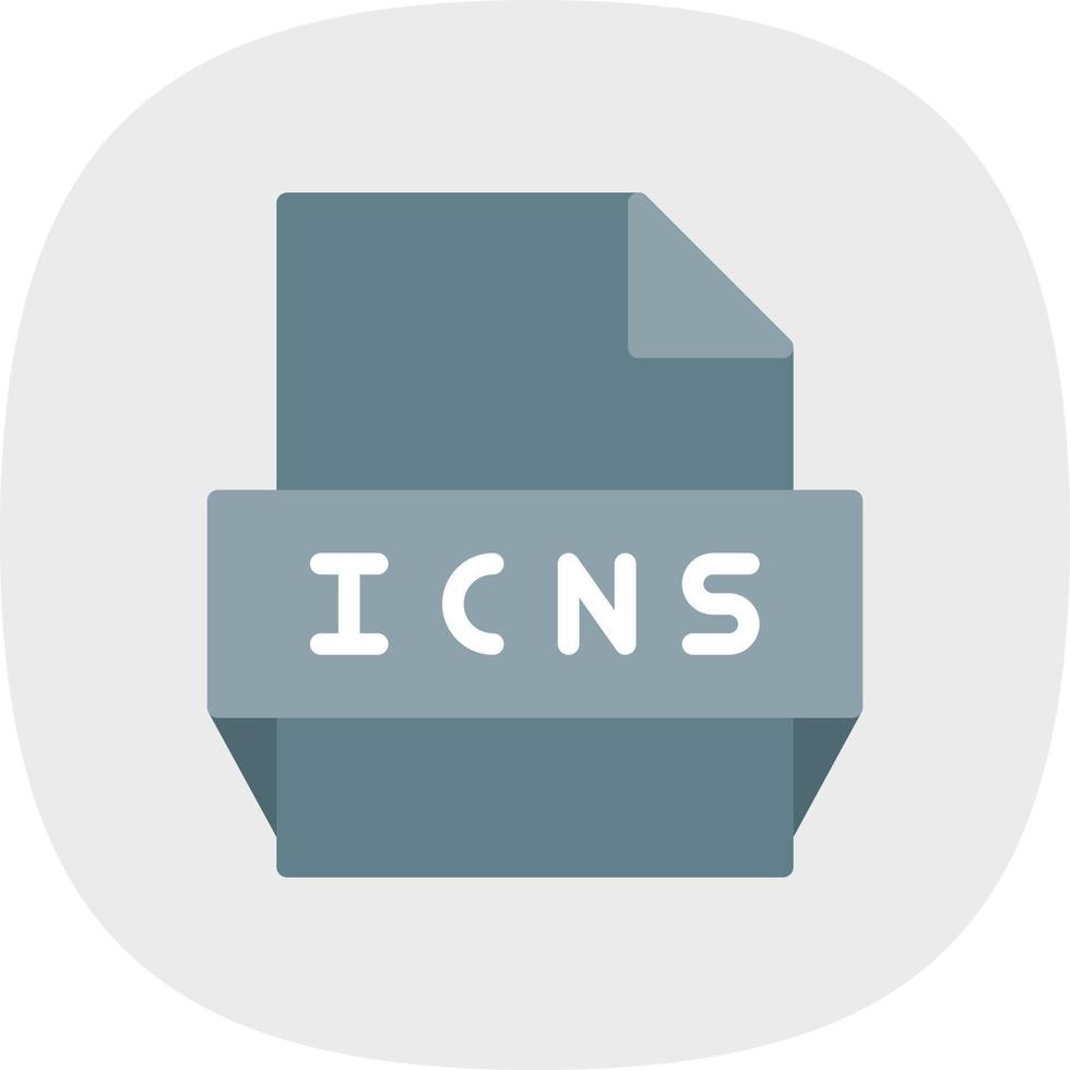 icono de formato de archivo icns vector