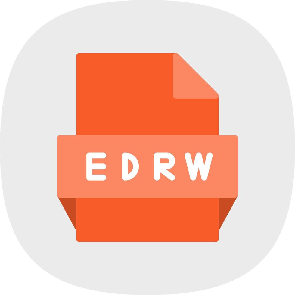 icono de formato de archivo edrw vector