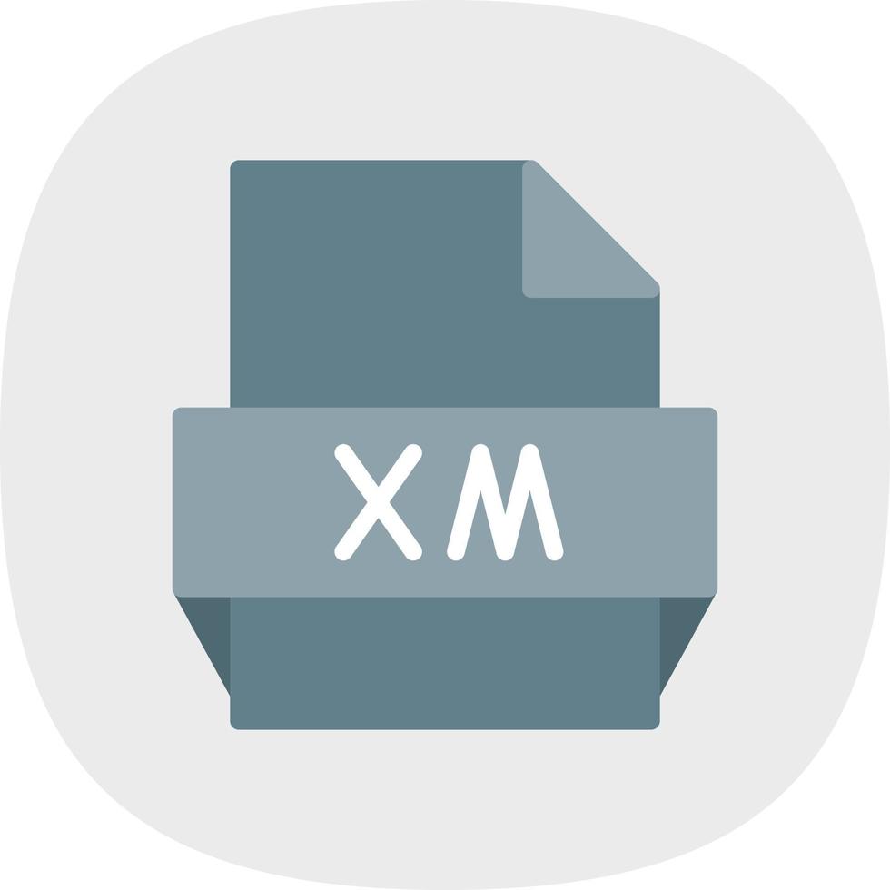 icono de formato de archivo xm vector