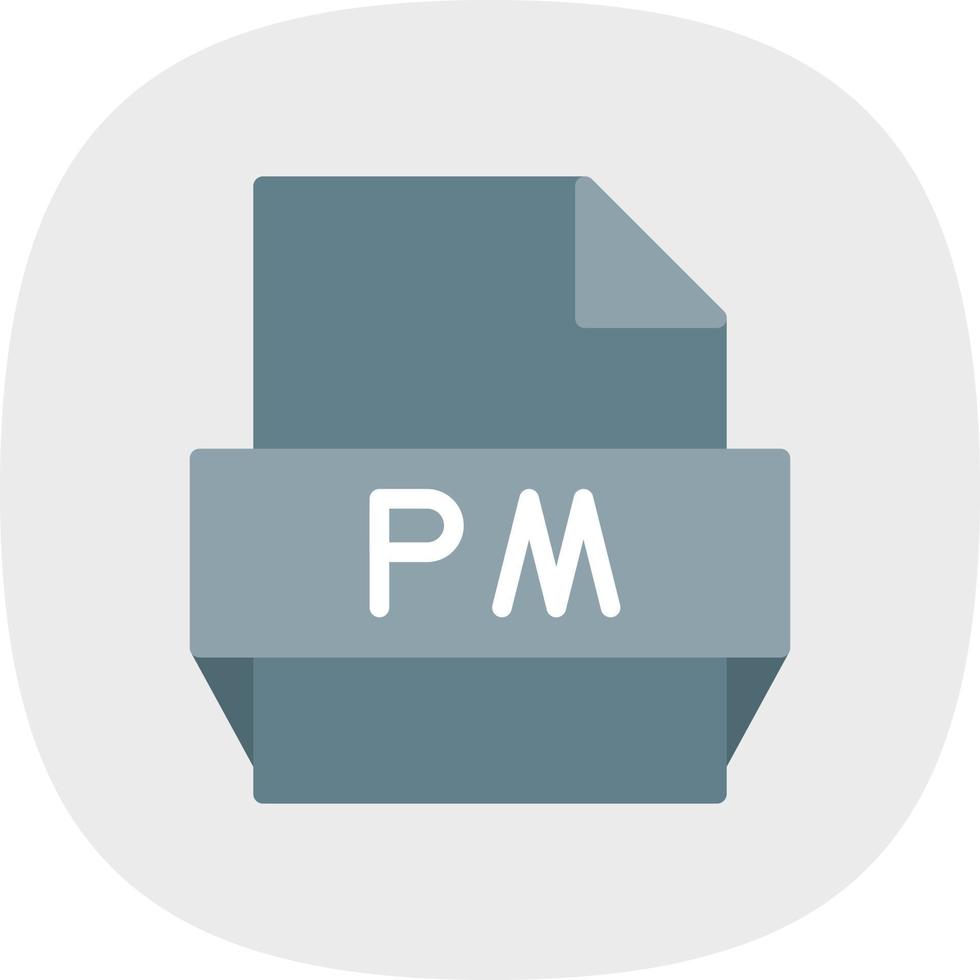Pm File Format Icon vector