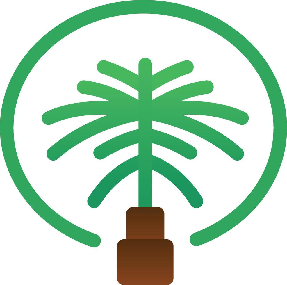 Palm Jumeirah Vector Icon Design