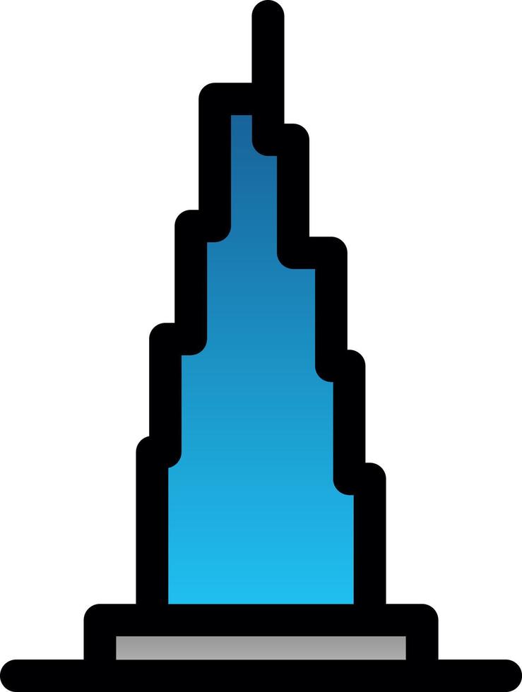 diseño de icono de vector de burj khalifa