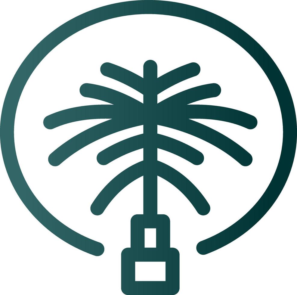 diseño de icono de vector de palm jumeirah