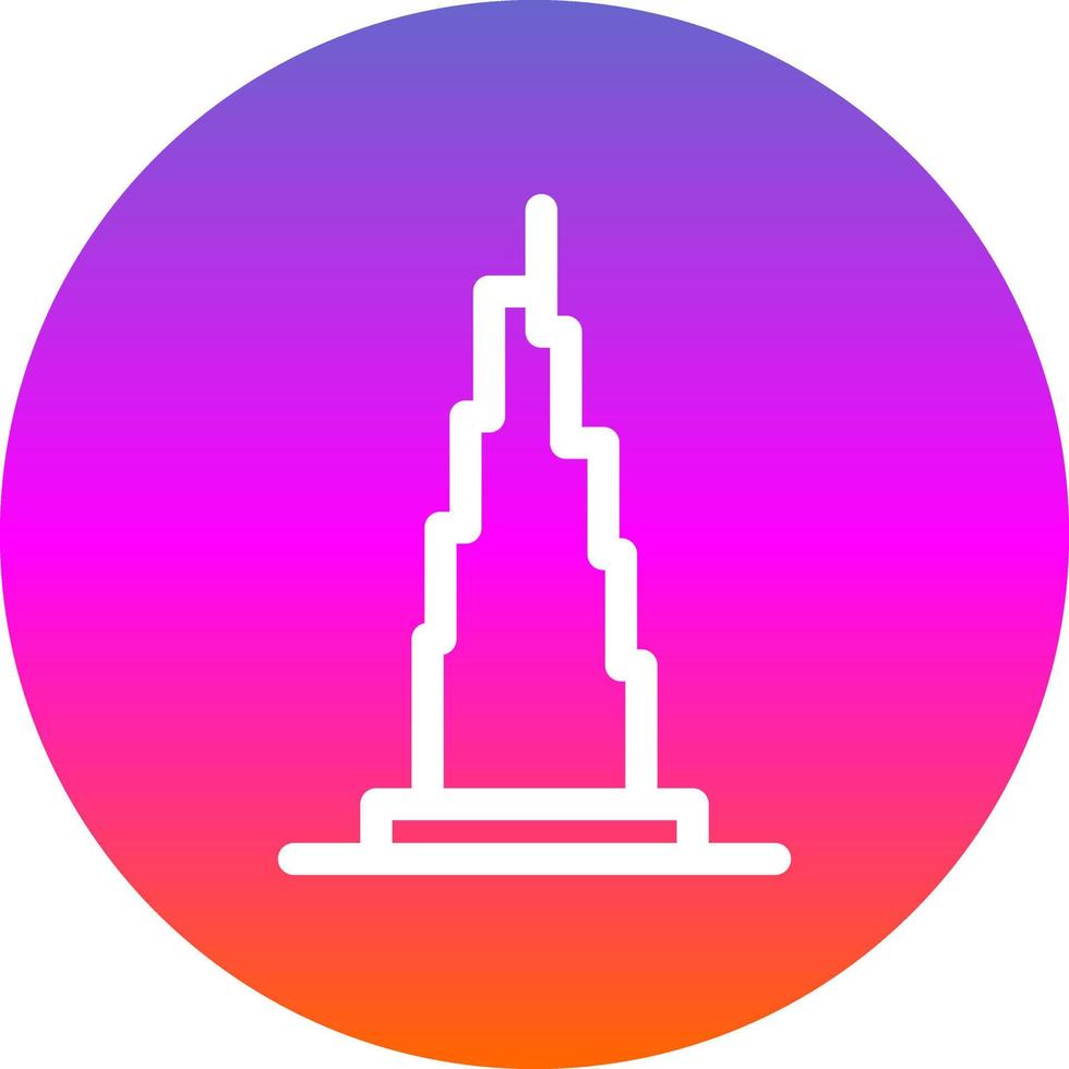 Burj Khalifa Vector Icon Design