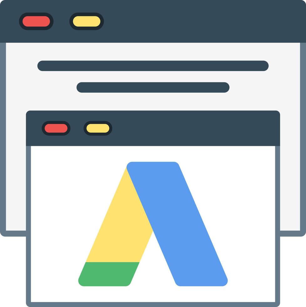 diseño de icono de vector de google adwords