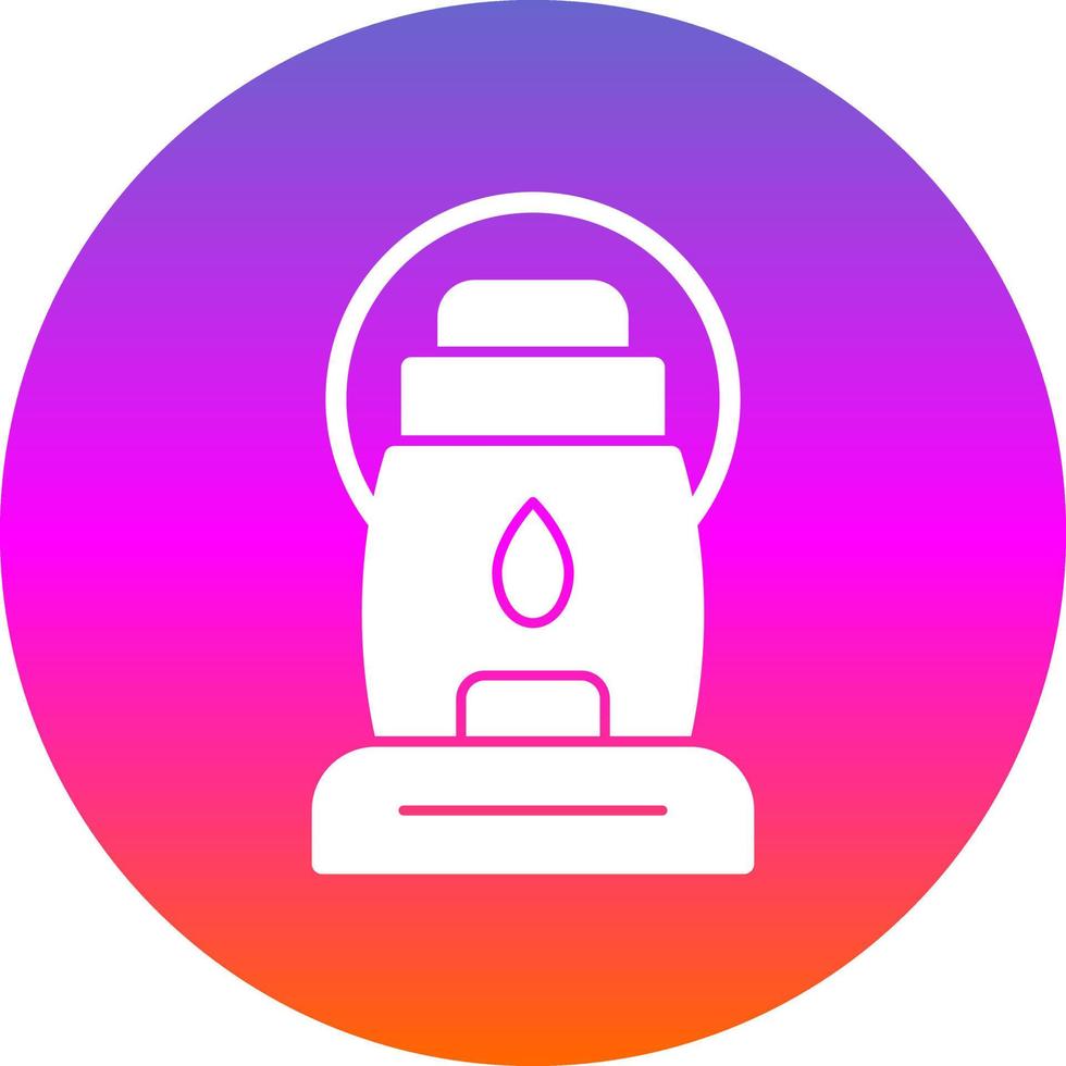 Oil Lamp Vector Icon Design