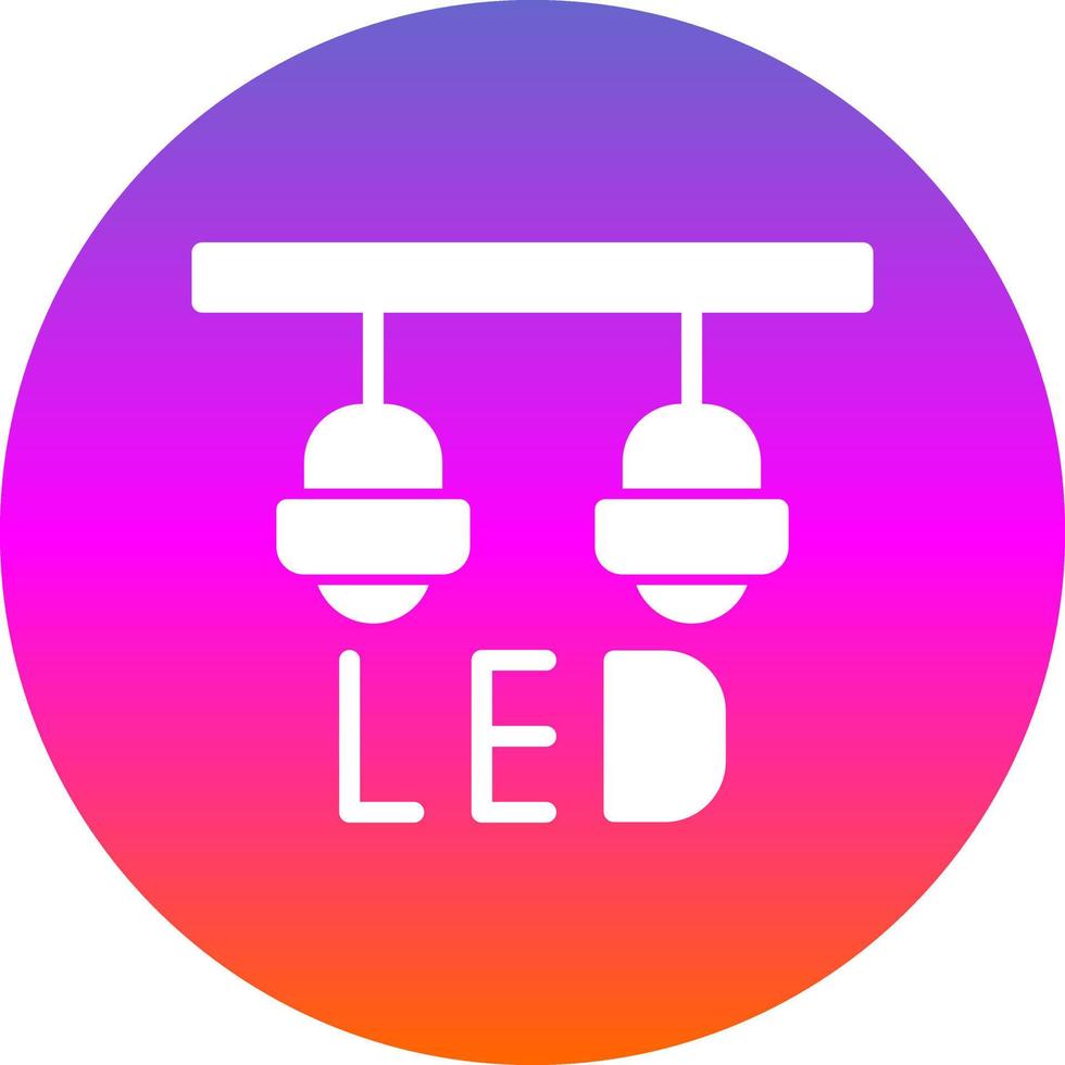 Led Lamp Vector Icon Design