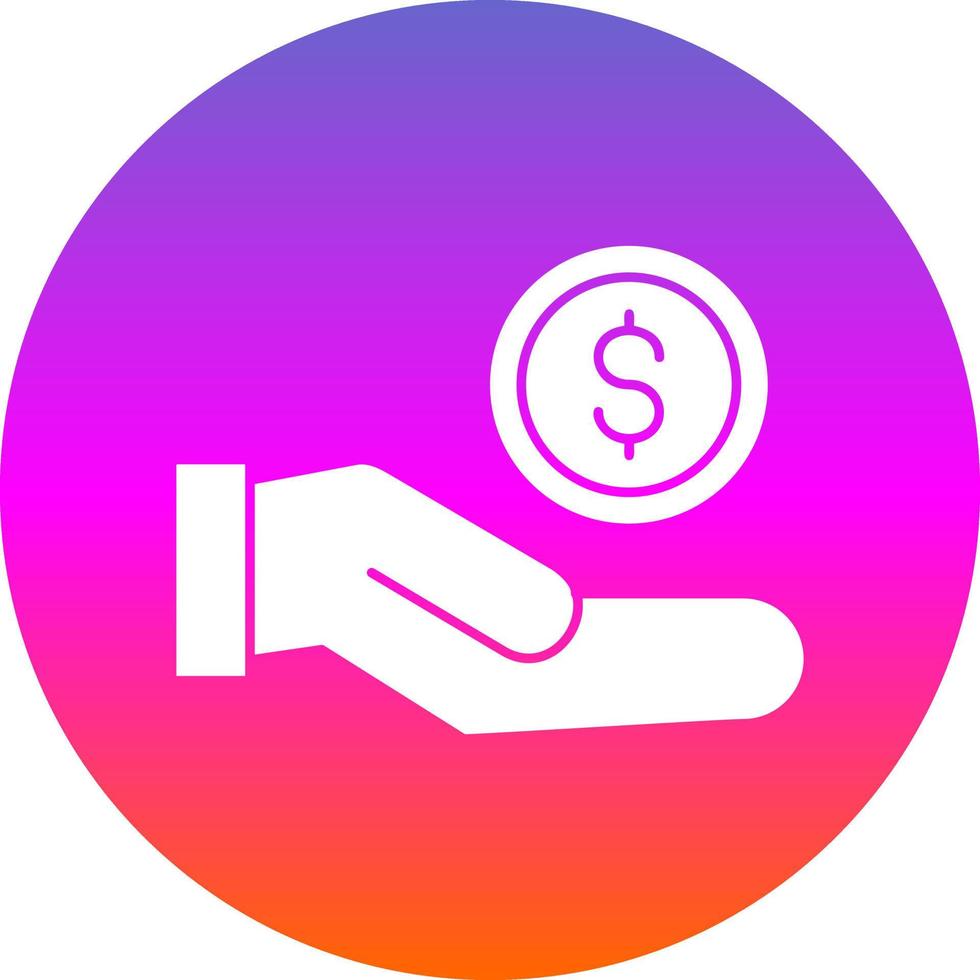 Dollar Coin Vector Icon Design